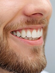 Poster - Man with beard and smile showing his teeth