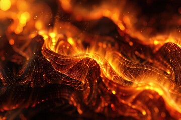 Wall Mural - Close up of fire with lot of sparks