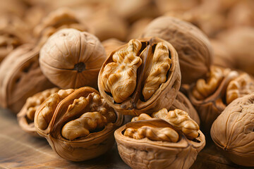 Food close-up. Walnuts