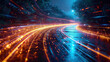 © Novanture - data speed way as internet background created with Generative AI technology