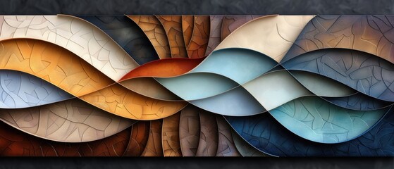 Wall Mural - Abstract Wood Art With Flowing Lines