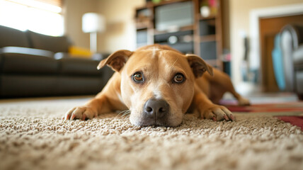 Wall Mural - dog on the floor