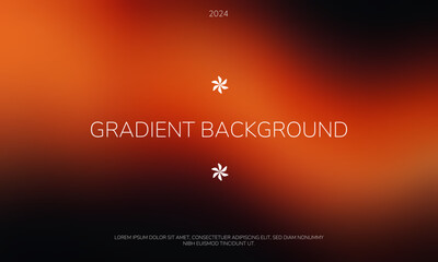 Wall Mural - Sleek Orange Black Gradient Background Illustration