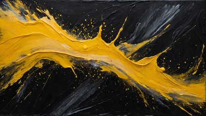 Canvas Print - abstract background yellow and black