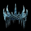 © Adam - Fantasy Art of an Ice Crown Isolated on a Black Background