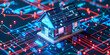 © Muhammad Junaid  - Digital House with Glowing Data Stream