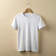 Poster - white t-shirt mockup on a white background