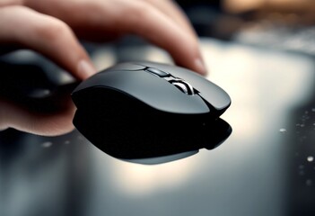 hand computer mouse reflection technology business finger cyberspace office