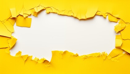 Wall Mural - yellow torn paper