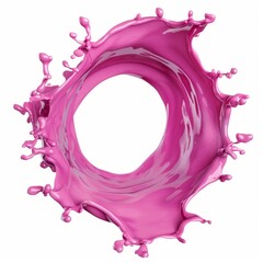 Poster - circular periwinkle smoothie splash on white background