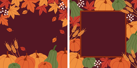 Canvas Print - Cozy Autumn Frame: Perfect for Thanksgiving and Fall Events