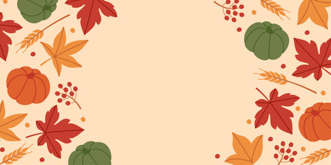Canvas Print - Cozy Autumn Frame: Perfect for Thanksgiving and Fall Events