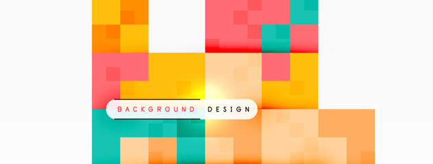 Poster - Dynamic colorful squares background. Vector Illustration For Wallpaper, Banner, Background, Card, Book Illustration, landing page