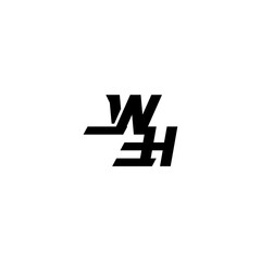 Wall Mural - boldand cool concept WH esport monogram initial letter sporty style