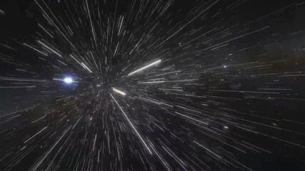 Wall Mural - Travelling through stars at Warp Speed. Hyperspace jumping.