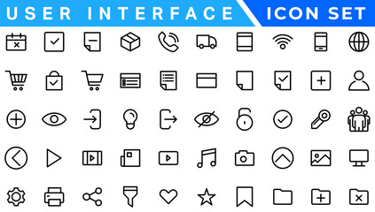 Mega set of ui ux icons, user interface icon set collection