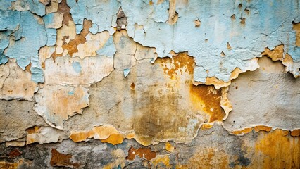 Poster - Weathered concrete wall with peeling paint texture , grunge, weathered, background, aged, decay, worn, old, distressed