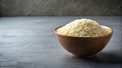 Poster - Short round grain rice background, focus all over the frame, rice, food, grains, texture, close-up, white, raw, cooking