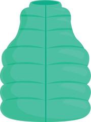 Sticker - Green winter vest, providing warmth and comfort during the chilly winter months