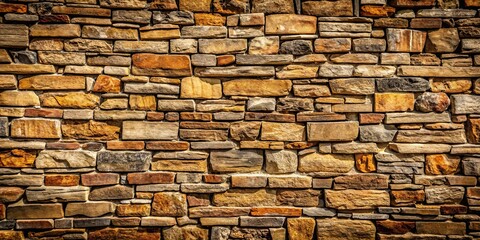 Canvas Print - Rugged and rustic stone wall texture, rough, textured, aged, weathered, masonry, ancient, architecture, background, granite