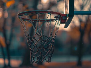 a basketball hoop with a net