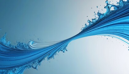 Poster - Abstract Blue Water Splash.