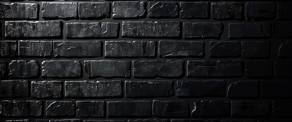 A detailed vector illustration of a black brick wall background with a textured surface. The dark color palette and rough texture give the image a modern and edgy aesthetic.