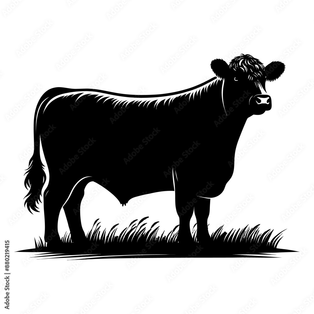 Vl Background Vector Santa Gertrudis cattle silhouette vector Stock Vector | Adobe Stock