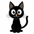 © SvgDesignHub - Black cat vector illustration, cat vector art, halloween black cat silhouette, black cat cartoon vector art