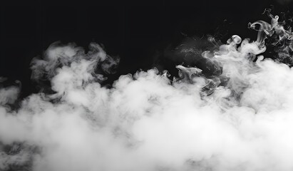 Black Sky, White Smoke Abstract Design Element