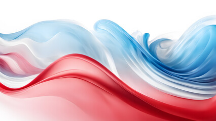 Wall Mural - A wave of red, white and blue colors