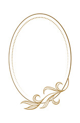 Wall Mural - beautiful vector vertical ornate oval frame with floral designs, perfect for invitations and cards f