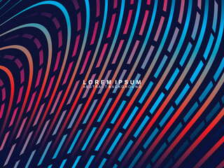 Futuristic abstract technology shining gradient light with modern pattern dark blue background. Vector minimal design background with text for social media cover, header, etc.