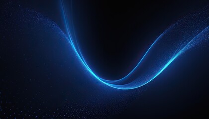 Wall Mural - Abstract wave of particles. Blue shiny technology background. illustration with blue dots 2211