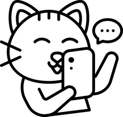 Cat smartphone icon