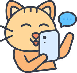 Cat smartphone icon