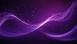 © soyibakter - Digital purple particles wave and light abstract background with shining dots stars 1523