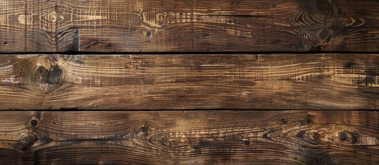 Aufkleber - Top view of a brown wooden table as a background for a banner template layout mockup with a clear view for text or images.