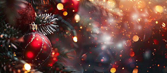 Poster - Festive background with a merry Christmas theme and copy space image.