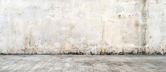 Canvas Print - Background with a textured dirty white concrete wall for copy space image.