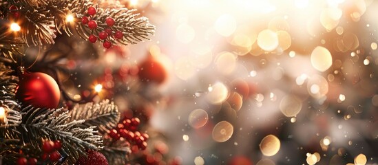 Poster - Festive Christmas setting with space for text in the image.