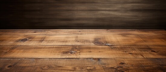 Aufkleber - Wooden table or laminate floor providing a background texture, featuring a spacious area for adding content or designs, commonly known as copy space image.