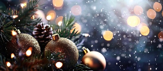 Poster - Background for Christmas and New Year holidays with space for additional images.