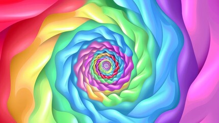 Poster - A colorful spiral pattern