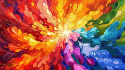 Wall Mural - Dynamic abstract colorful