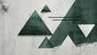© OlScher - Abstract Green Triangles on White Background