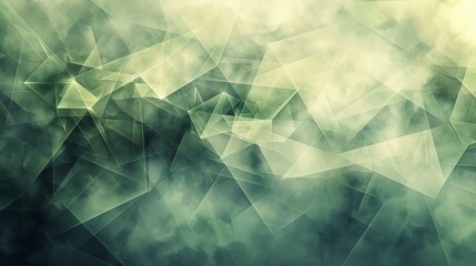 Wall Mural - Abstract Green Geometric Pattern