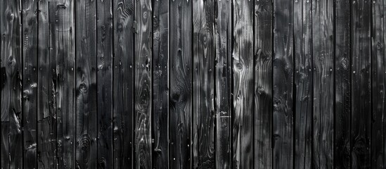 Aufkleber - Black wooden boards creating a textured or background for a copy space image.