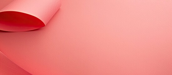 Poster - Background in a light red pastel paper color with copy space image.