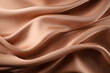 © Larysa - Processed collage of smooth wavy beige light brown satin silk cloth fabric texture. Background